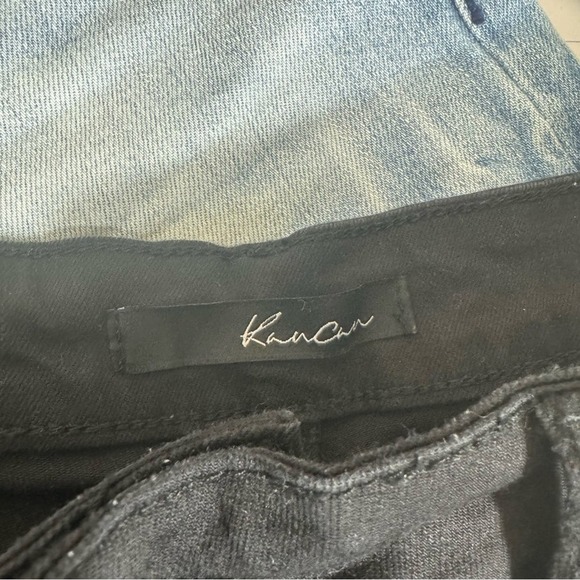 KanCan shorts cut off raw hem black ripped distressed size 11 denim shorts - Picture 4 of 5